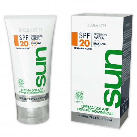 Sun Crema Solare - SPF 20 - 100% Filtro Fisico - BIOEARTH